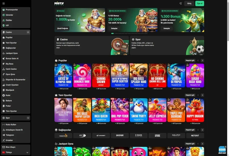 MistyCasino ekran görüntüsü